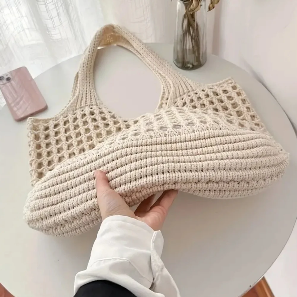 Crochet Woven Tote Bag